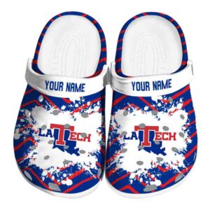 personalized la tech zigzag paint burst clog best selling