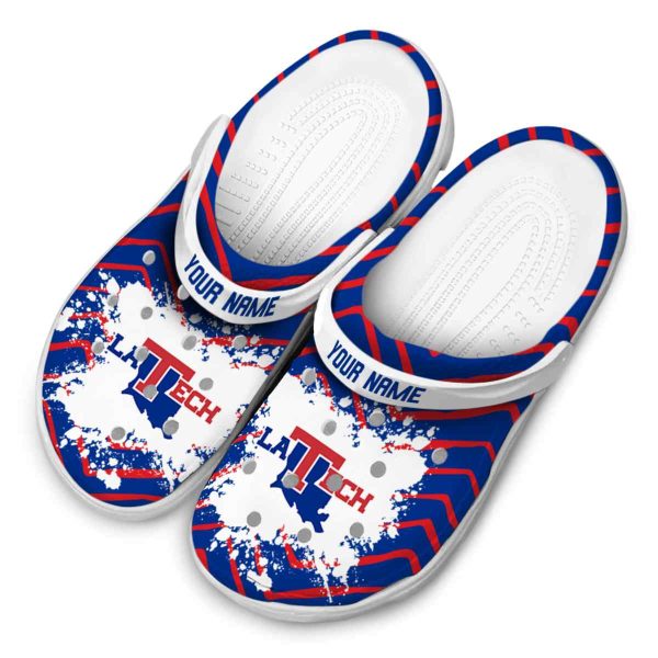 personalized la tech zigzag paint burst clog latest model