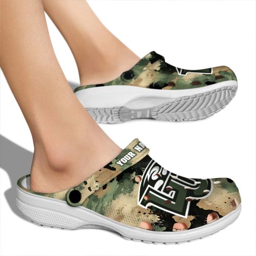 personalized liberty flames camouflage craze clog fashion forward