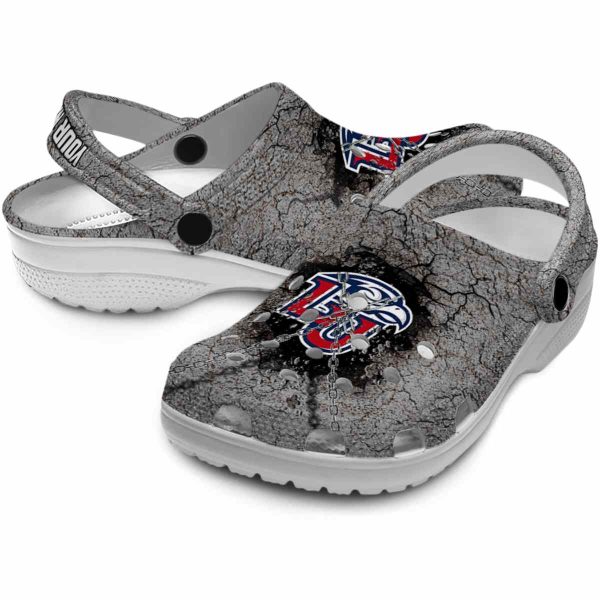 personalized liberty flames cracked ground texture clog high quality