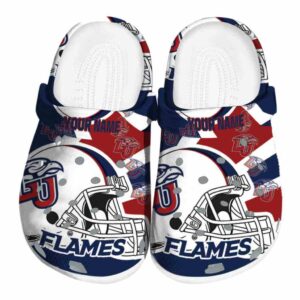 personalized liberty flames football helmet clog best selling