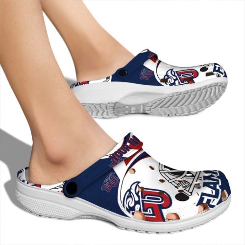 personalized liberty flames football helmet clog fashion forward
