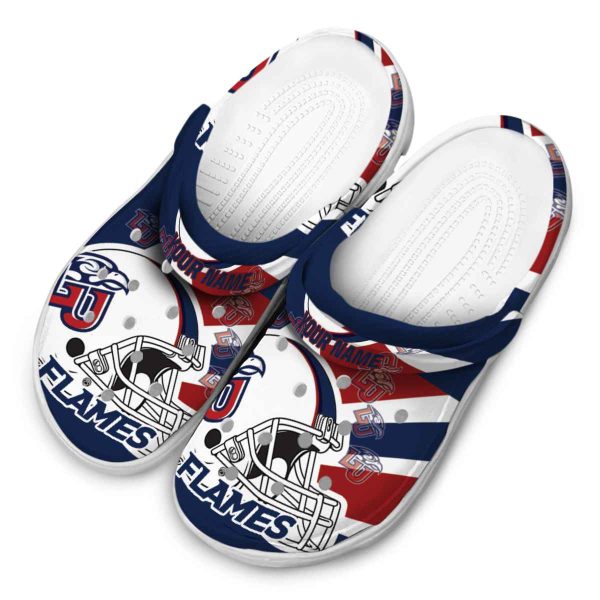 personalized liberty flames football helmet clog latest model