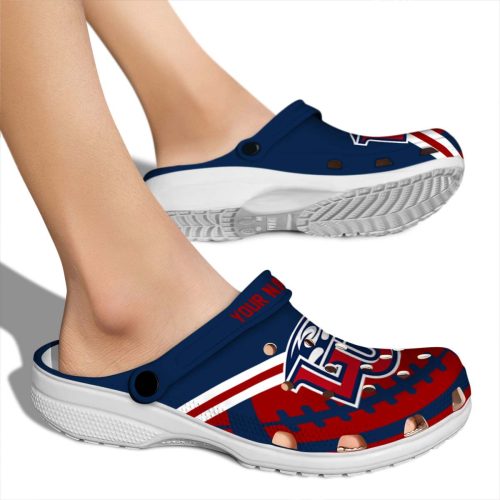 personalized liberty flames football motif clog fashion forward