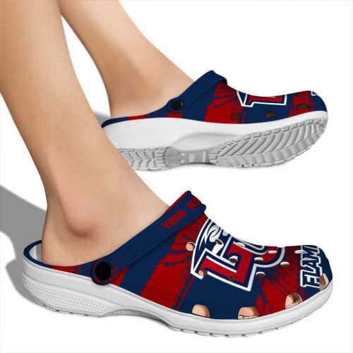 personalized liberty flames paint splatter graphics clog fashion forward