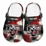 personalized liberty flames plaid fusion clog best selling