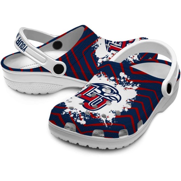 personalized liberty flames zigzag paint burst clog high quality