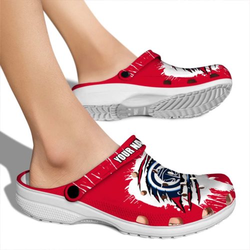 personalized los angeles clippers splash motif background clog fashion forward