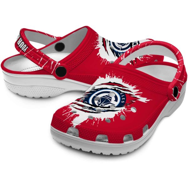 personalized los angeles clippers splash motif background clog high quality