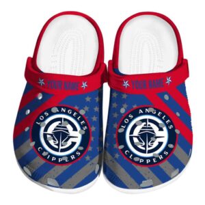 personalized los angeles clippers star spangled graphic clog best selling