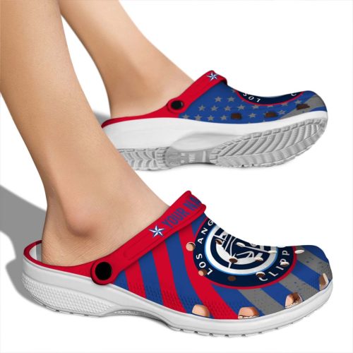 personalized los angeles clippers star spangled graphic clog fashion forward