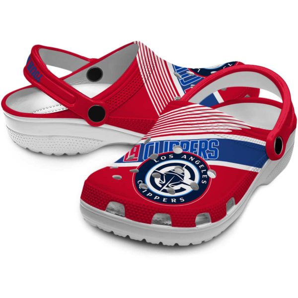 personalized los angeles clippers vibrant dual tone clog high quality