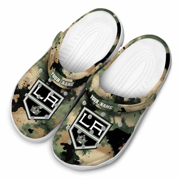 personalized los angeles kings camouflage craze clog latest model
