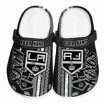 personalized los angeles kings contrasting stripes clog best selling