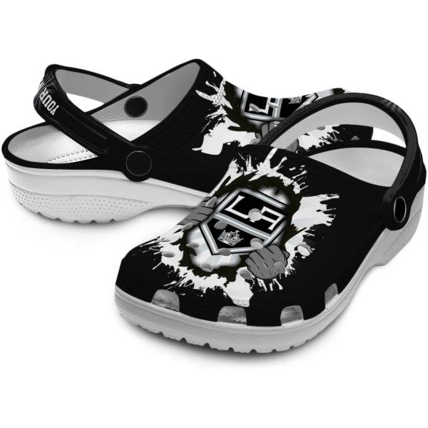 personalized los angeles kings gripping hand clog high quality