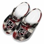 personalized los angeles kings plaid fusion clog best selling