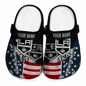 personalized los angeles kings star spangled side pattern clog best selling