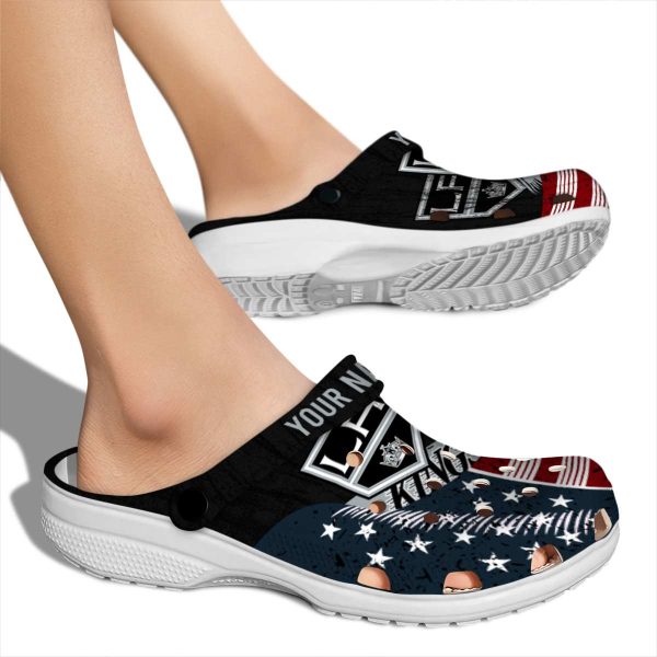 personalized los angeles kings star spangled side pattern clog fashion forward