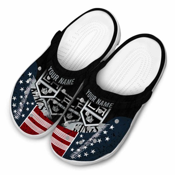 personalized los angeles kings star spangled side pattern clog latest model
