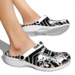 personalized los angeles kings zigzag paint burst clog best selling