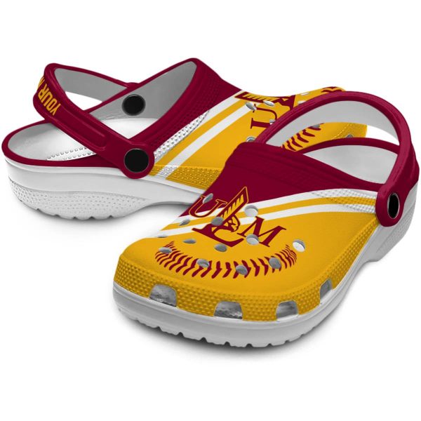 personalized louisiana monroe warhawks baseball motif clog high quality