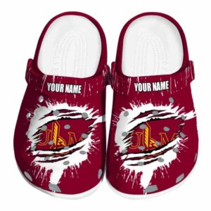 personalized louisiana monroe warhawks splash motif background clog best selling