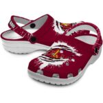 personalized louisiana monroe warhawks splash motif background clog best selling