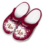 personalized louisiana monroe warhawks splatter background clog best selling