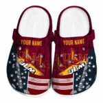 personalized louisiana monroe warhawks star spangled side pattern clog best selling