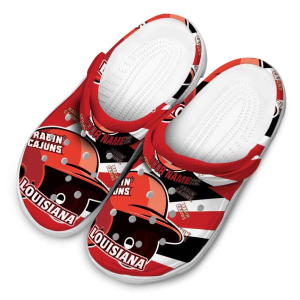 personalized louisiana ragin cajuns baseball helmet clog latest model