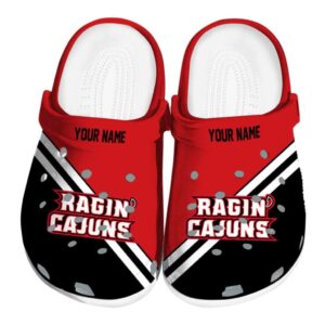 personalized louisiana ragin cajuns striped accents clog best selling