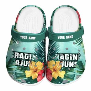 personalized louisiana ragin cajuns tropical vibes clog best selling