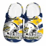 personalized marquette golden eagles football helmet clog best selling