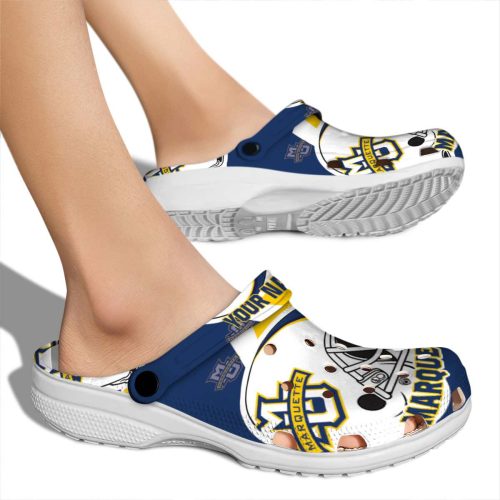 personalized marquette golden eagles football helmet clog fashion forward