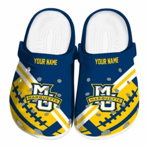 personalized marquette golden eagles football motif clog best selling