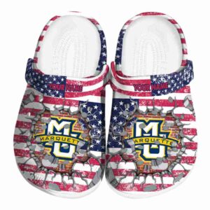 personalized marquette golden eagles freedom splinter clog best selling
