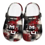 personalized marquette golden eagles plaid fusion clog best selling