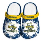 personalized marquette golden eagles splash art clog best selling