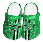 personalized marshall thundering herd contrasting stripes clog best selling
