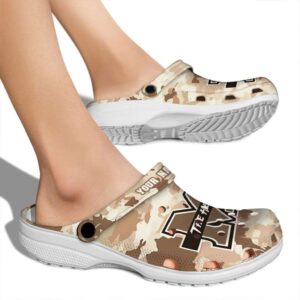 personalized marshall thundering herd desert camo clog fashion forward