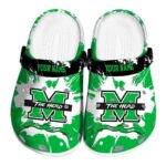 personalized marshall thundering herd splatter pattern clog best selling