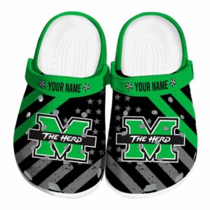 personalized marshall thundering herd star spangled graphic clog best selling