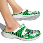 personalized marshall thundering herd zigzag paint burst clog best selling