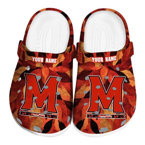 personalized maryland terrapins autumn leaves clog best selling