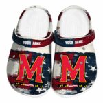 personalized maryland terrapins patriotic stripes clog best selling