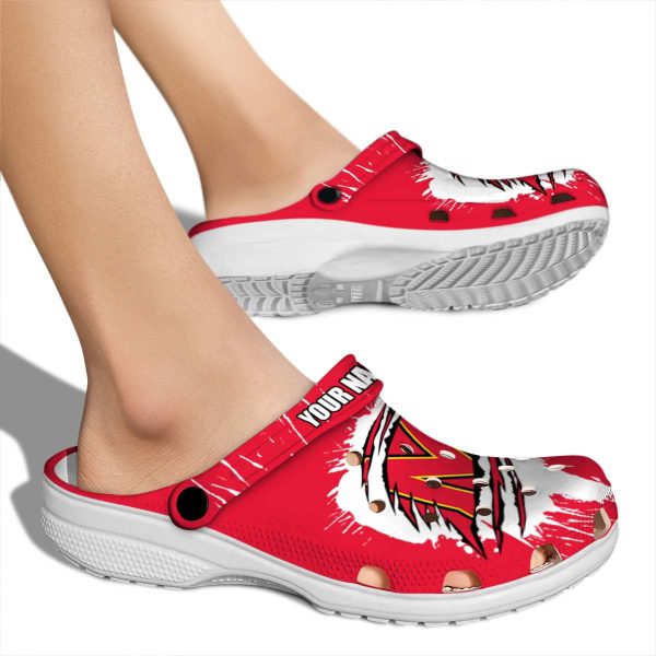 personalized maryland terrapins splash motif background clog fashion forward