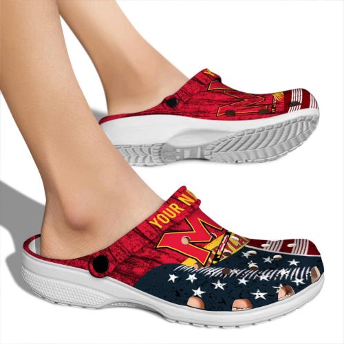 personalized maryland terrapins star spangled side pattern clog fashion forward
