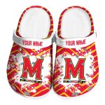 personalized maryland terrapins zigzag paint burst clog best selling