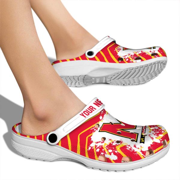 personalized maryland terrapins zigzag paint burst clog fashion forward