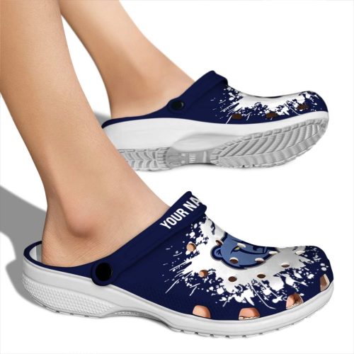 personalized memphis grizzlies splatter background clog fashion forward